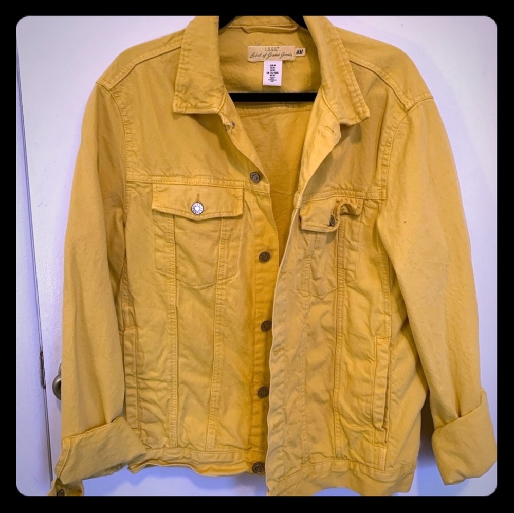 H&M yellow denim jacket